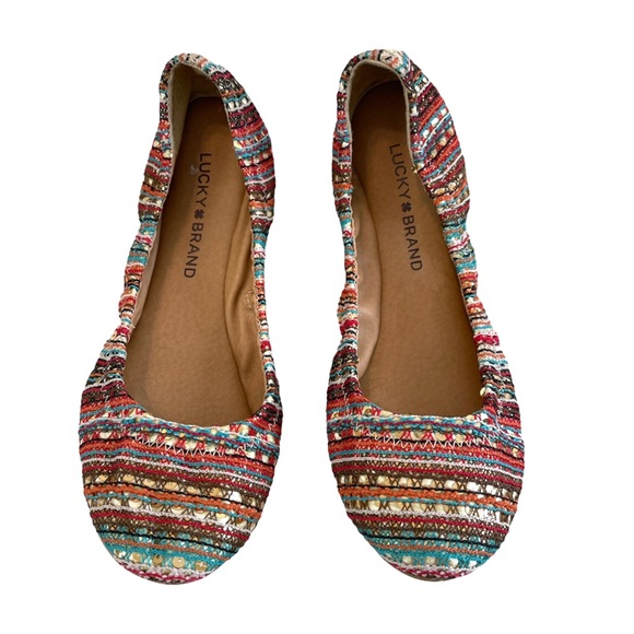 Lucky Brand Shoes - Lucky Brand Emmie Embroidered Sequins Boho Flats